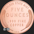 5 oz Copper Lincoln Wheat Cent Bullion round Reverse