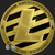 Litecoin 1 oz Gold Bullion .9999 Fine Golden State Mint Concurrency Obverse