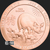 2 oz Copper Bullion Year of the Pig Round .999 Fine Obverse