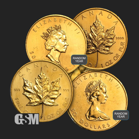 1 oz Gold Canadian Maple Leaf Abrasions 777