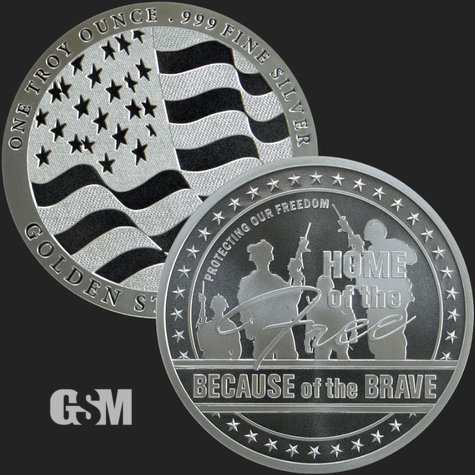 1 oz GSM Home of the Brave Golden State Mint 777