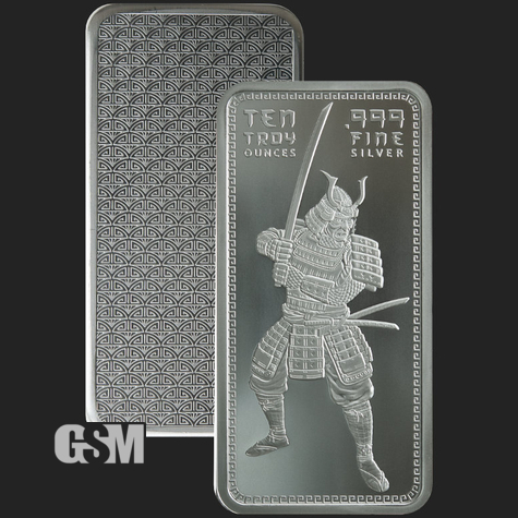 10 oz Samurai Bar Golden State Mint GSM 777b