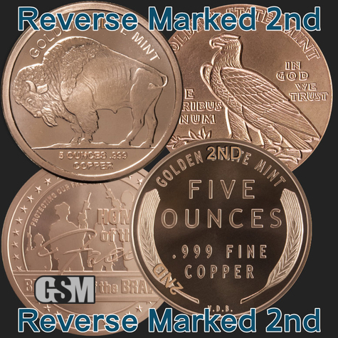 2nd Copper grab bag 5oz Golden State Mint 777b