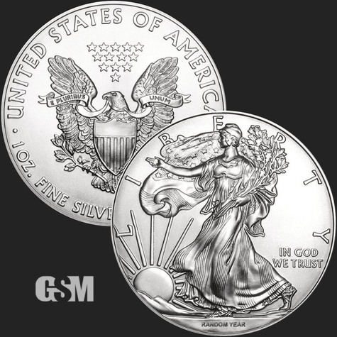 1 oz American Silver Eagle Coin BU (Random Year)