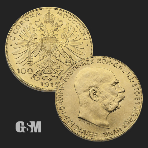 100 Corona Austrian Gold Coin (Random Year) Golden State Mint 600x600