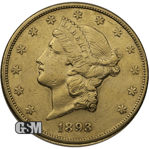 $20 U.s. Gold Liberty Vf