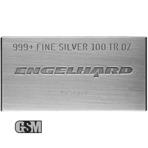 100 oz Silver Bar Engelhard