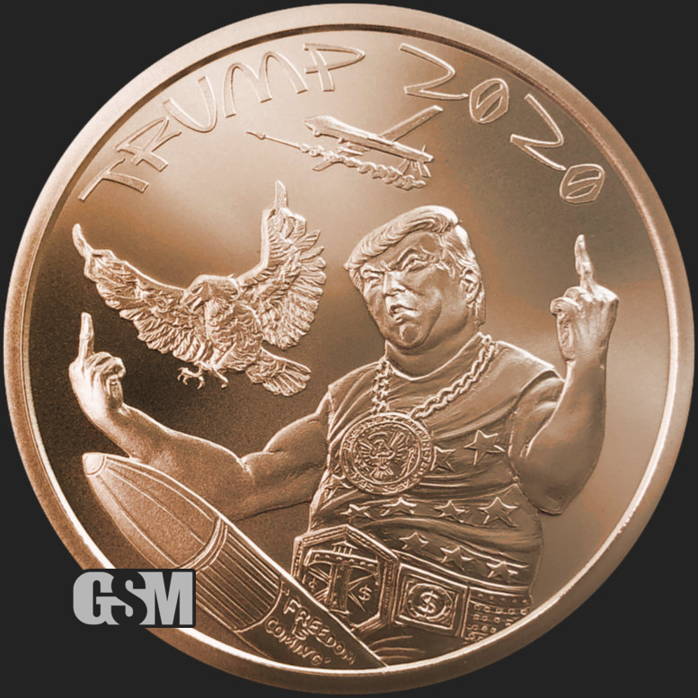 1 oz 2020 Trump Copper Round .999 Fine