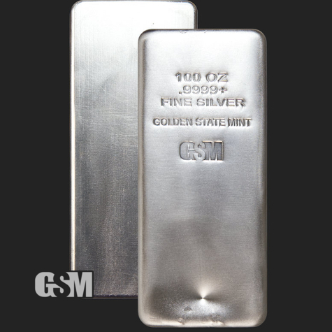 GSM 100 oz bar Golden State Mint 777