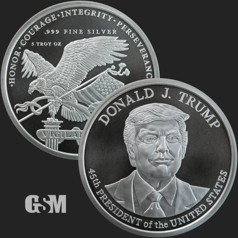 5 oz Trump president 2020 Golden State Mint 777