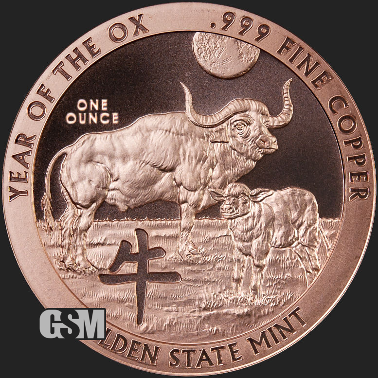 Happy Halloween 1oz pura redondo lingotes De Cobre!!! 