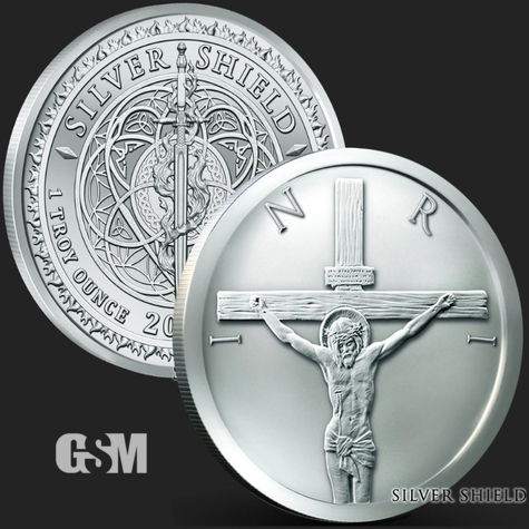Silver Sield silver 1 oz Jesus Shekel Golden State Mint 777