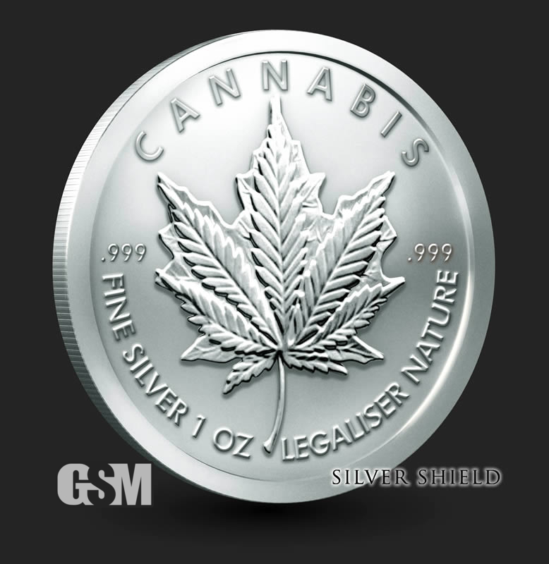 CANNABIS CURES PROOF W/BOX & COA LOW MINTAGE 600 2016 1oz SILVER SHIELD