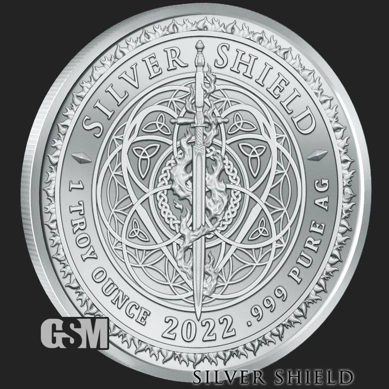 2019 Silver Shield Cannabis 1 oz 999 Fine Silver Round Frosted Finish 