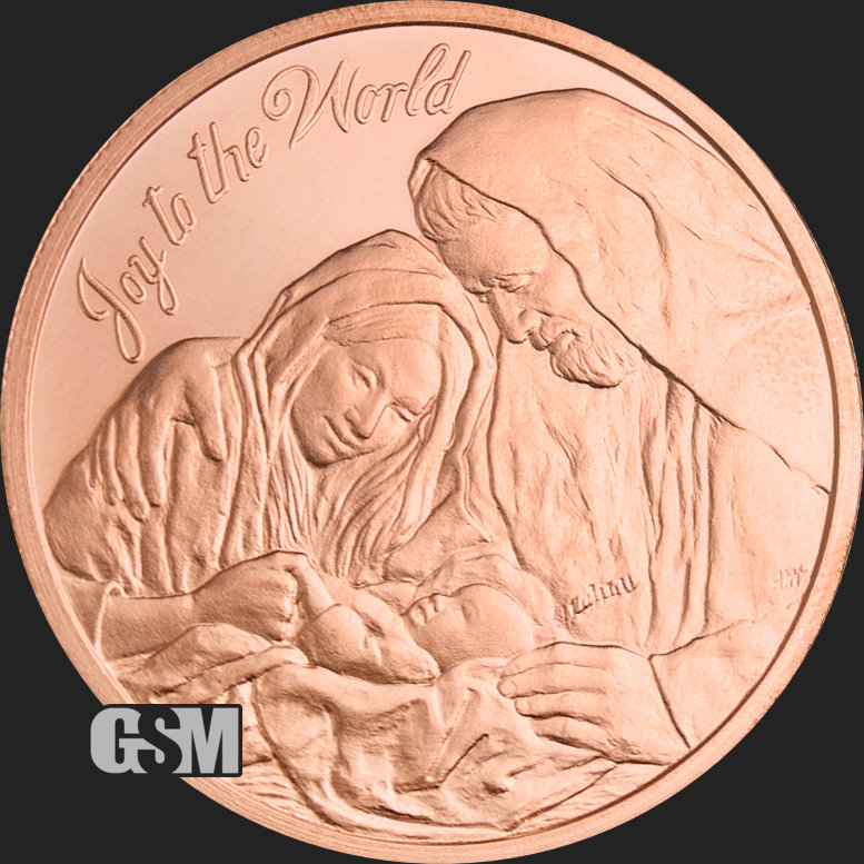 1 oz Joy to the World Copper Round 2025