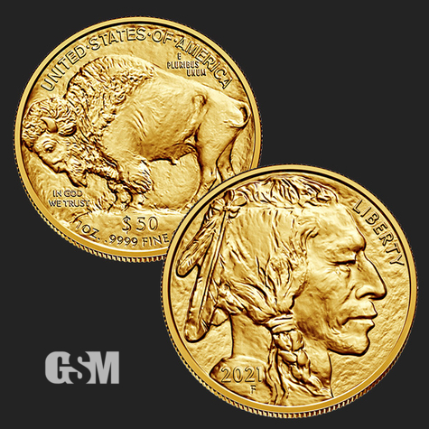 2021 1 oz American Gold Buffalo Coin BU Golden State Mint 600x600