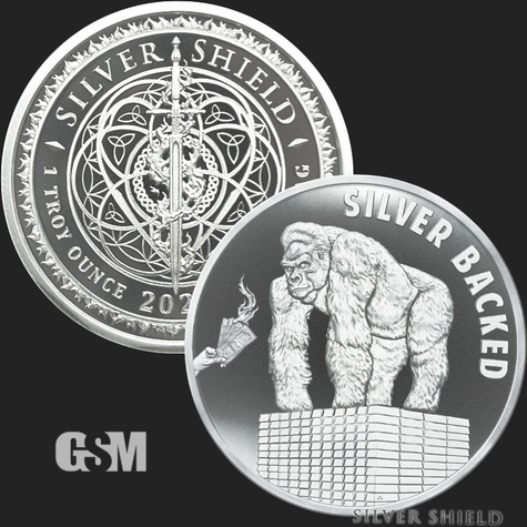 1 oz Silver Backed BU Golden State Mint 777