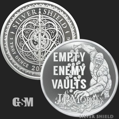 1 oz Empty Enemy Vaults 2022 BU Golden State Mint 777
