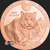 1 oz Copper Bullion Year of the Tiger Chinese Zodiac round .999 fine Obverse