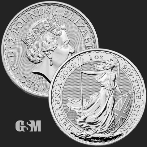 2022 1 oz Great Britain Silver Britannia Coin BU 777