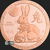 1 oz Copper Bullion Year of the Rabbit Chinese Zodiac round .999 fine Obverse