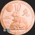 2 oz Copper Bullion Year of the Rabbit Round .999 Fine Obverse