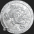 Year of the Dragon 1 oz Silver bullion round obverse design silver new year