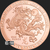 1 oz Copper Bullion Year of the Dragon Chinese Zodiac round .999 fine Obverse