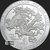 Chinese Zodiac Calendar Obverse Round of 5 oz .999 Fine Silver Coin Year of the Dragon
