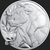 1/2 oz Bull & Bear Silver Bullion .999 Fine Silver Round Obverse