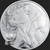 1 oz Bull & Bear Silver Bullion .999 Fine Silver Round Obverse