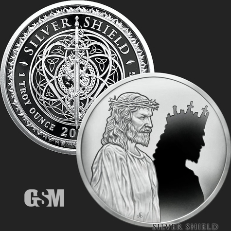 1 oz The Crown Proof Silver Round .999 Fine Silver