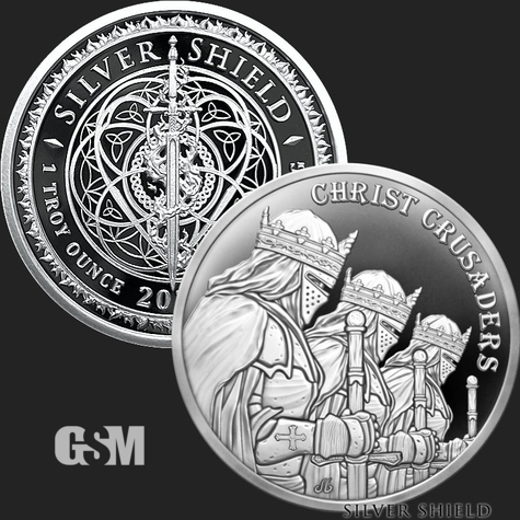 1 oz The Crown Proof Silver Round .999 Fine Silver