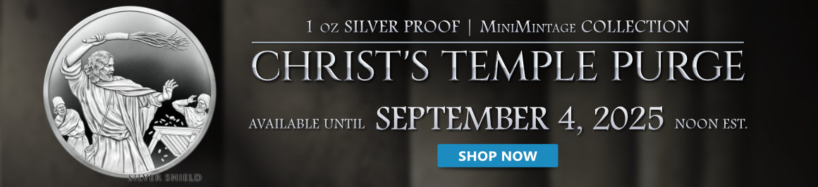 1 oz Christs Temple Purge Proof MiniMintage Silver Round